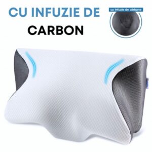 Perna Ortopedica Cervicala din spuma cu memorie si extensii Cu Infuzie de Carbon Suporto — Recenzie Detaliată