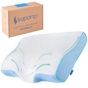 Perna de dormit anatomica si ortopedica cu suport cervical Suporto — Caracteristici