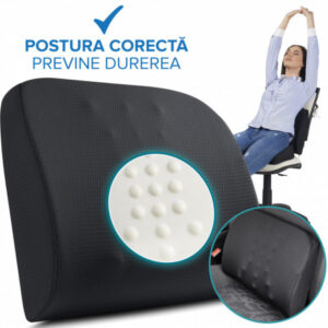 Perna ortopedica lombara Lata Suporto® pentru Scaun de Birou sau Masina — Caracteristici