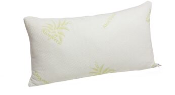 Review Perna tricot cu tratament cu aloe vera Green Future Natura, 50 x 70 cm, alb, moale, poliester, spuma cu memorie, 70% fulgi memory 30% fibra siliconica, dreptunghi, 50 x 70 cm, antibacterian