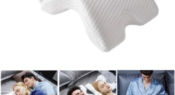 Review Ulisem Perna ergonomica pentru brate Ulisem design curbat, fermitate medie, spuma cu memorie, husa matase glaciala