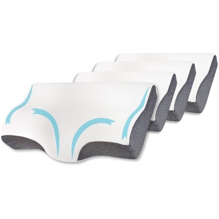 Set 4X perne cu suport pentru gat din spuma cu memorie Suporto® 60 x 34 x 11/7 cm cu perforatii - perne ortopedice cervicale, păreri reale, merită cumpărat?