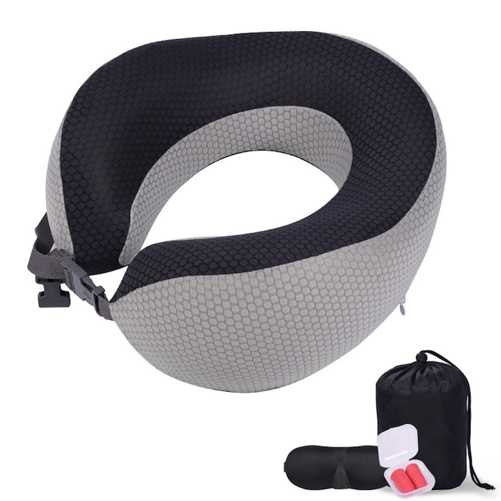 Perna de calatorie longziming spuma cu memorie design ergonomic gri — Recenzie Detaliată, Testare & Recomandări