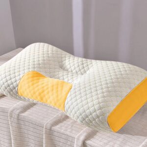Perna ortopedică pentru suport cervical Fokelyi design conturat material bumbac alb — Caracteristici