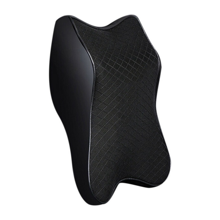 Perna pentru gat Fokelyi spuma cu memorie 30x36cm neagra — Caracteristici, Păreri & Preț Actualizat
