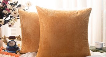 Set 2 fete perne Fokelyi catifea moale camel 40x40cm — Recenzie Detaliată, Testare & Recomandări