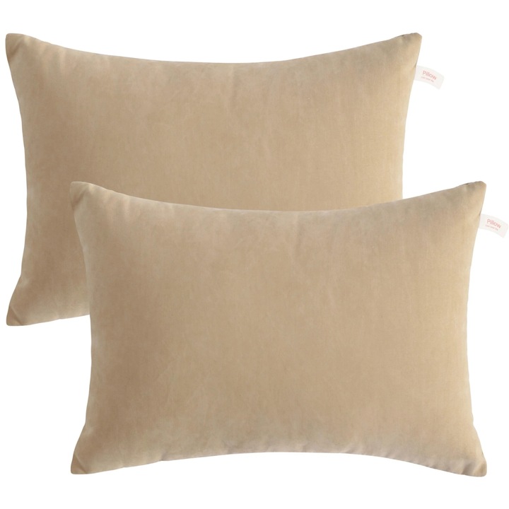 Perna ortopedica moale Fokelyi, microfibra, khaki, 40x40cm — Caracteristici, Păreri & Preț Actualizat