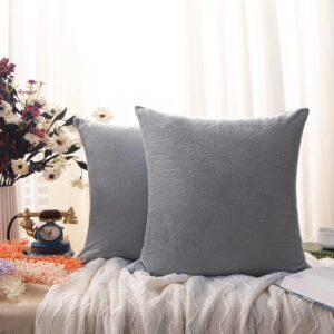 Set 2 fete perne Fokelyi catifea moale gri fumuriu 40x40cm Fokelyi — Recenzie Detaliată